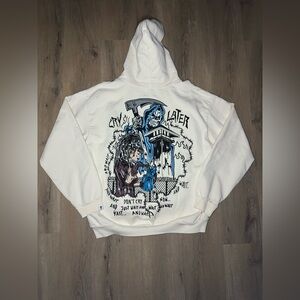 Warren Lotas Cry Later ‘White’ Hoodie